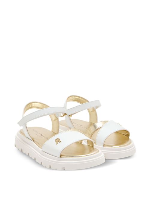Sandalo bambino Tommy Hilfiger bianco e platino TOMMY HILFIGER KIDS | T4A2343010326X048
